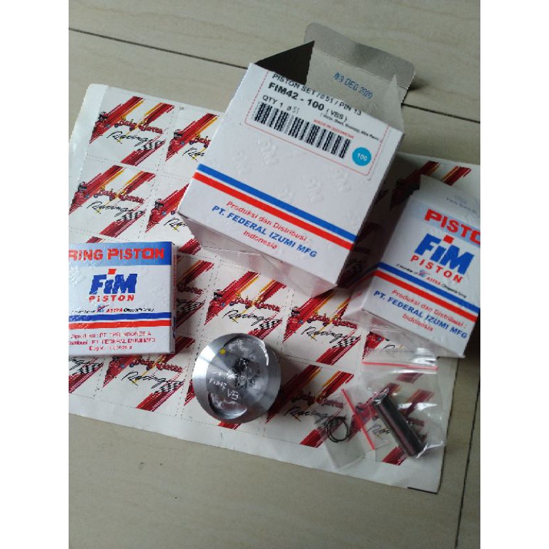 PISTON KIT FIM 42 IZUMI RACING BEAT VARIO BLADE KARBU 50 50.5 51 51.5 52 PEN 13 MM 110 CC TERBARU