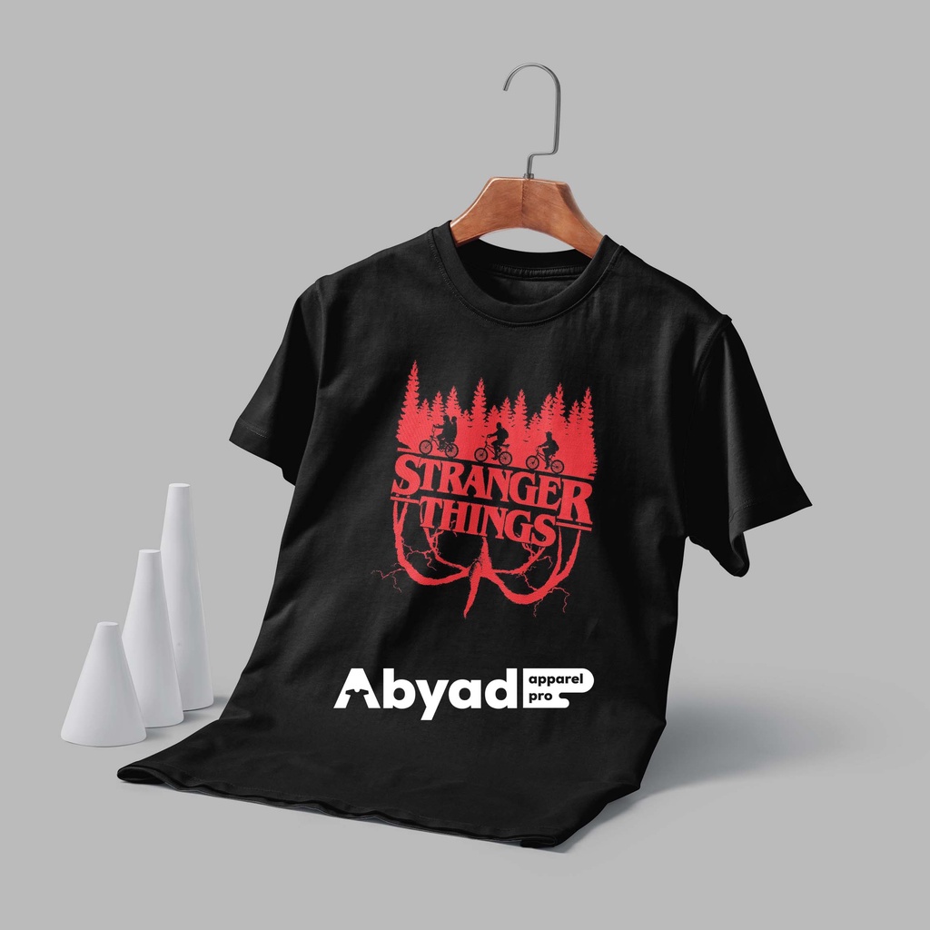 Kaos Stranger Things Bike - Hawkins 8 - Hellfire Club - Abyad Apparel Pro Combed Premium