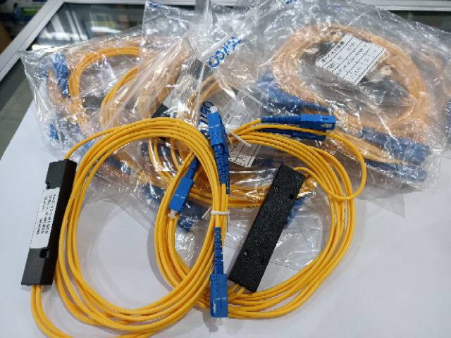 SPLITER FIBER OPTIC 1x2 SC/UPC MURAH ( 1:2 spliter fiber optic SC UPC )