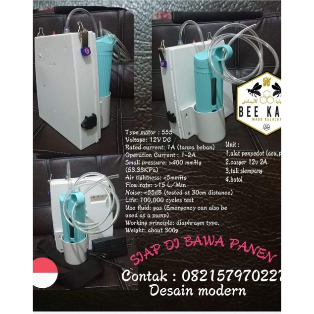 alat penyedot /panen madu kelulut