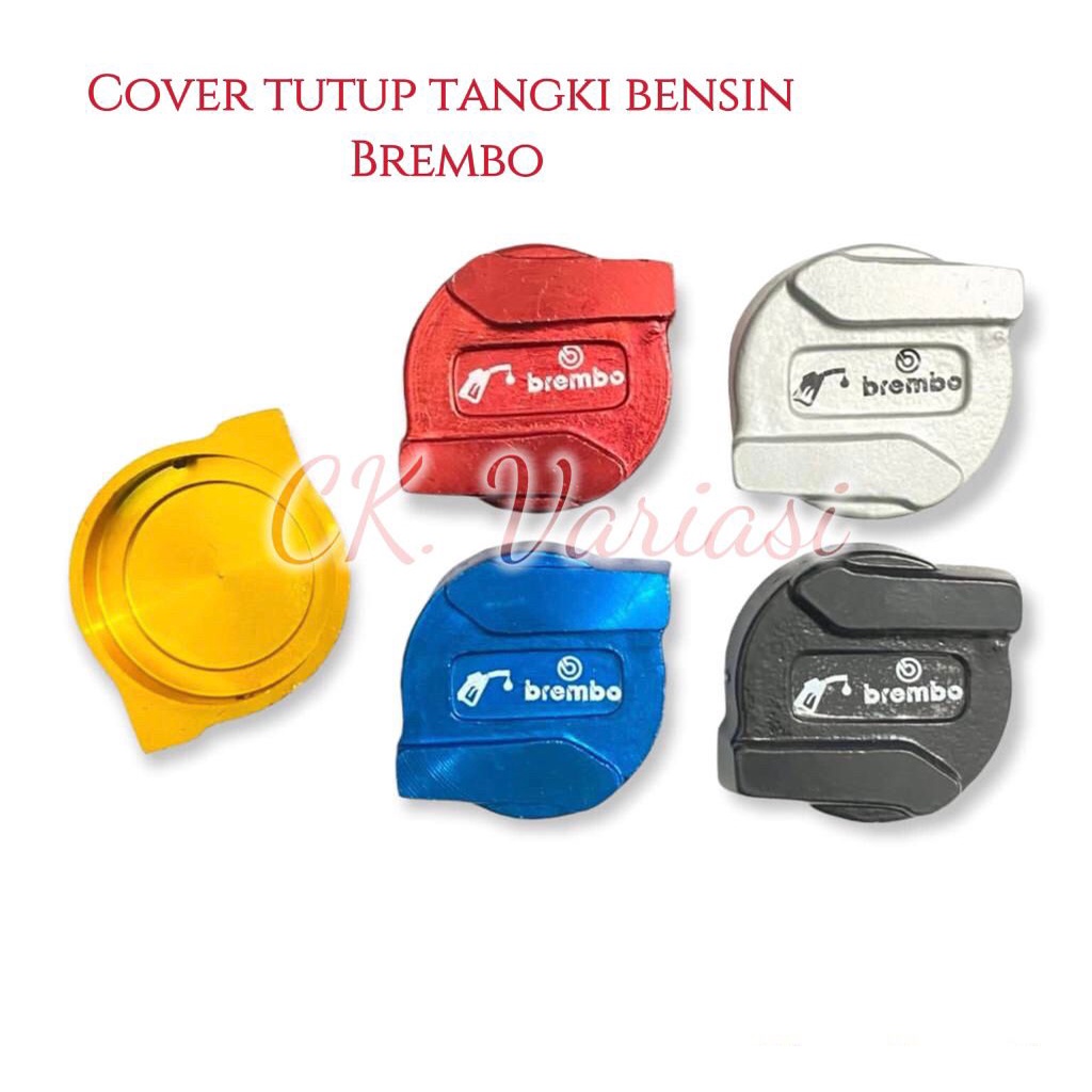 COVER TUTUP TANGKI BENSIN BREMBO FULL CNC BISA UNTUK SEMUA MOTOR UNIVERSAL MOTOR BEBEK VARIO BEAT MIO NMAX AEROX PCX