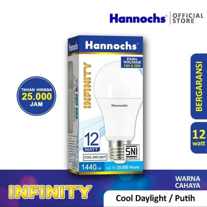 Hannochs Lampu LED Infinity 3 watt - 15 watt cahaya putih