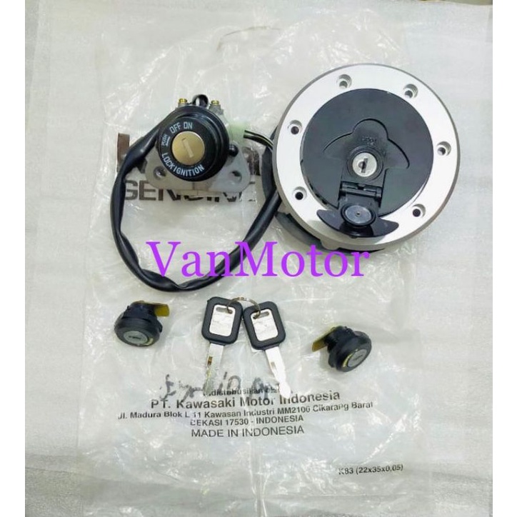KUNCI KONTAK NINJA R SS S SET TUTUP TANK TANGKI KAWASAKI ORI ASLI
