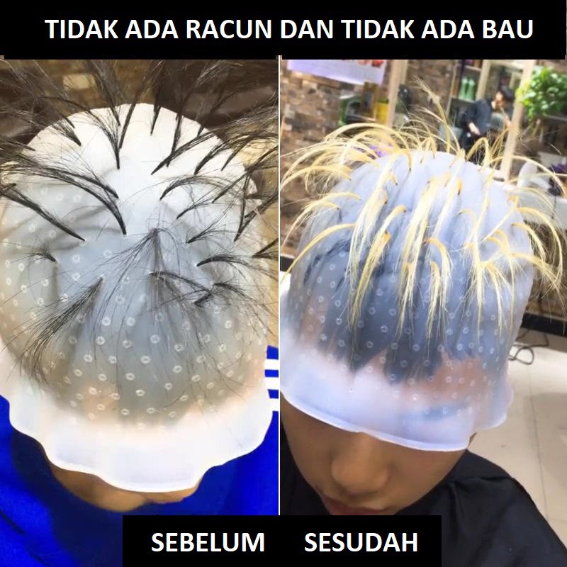 MAGICAP TOPI HIGHLIGHT/TOPI CAT RAMBUT BAHAN SILIKON