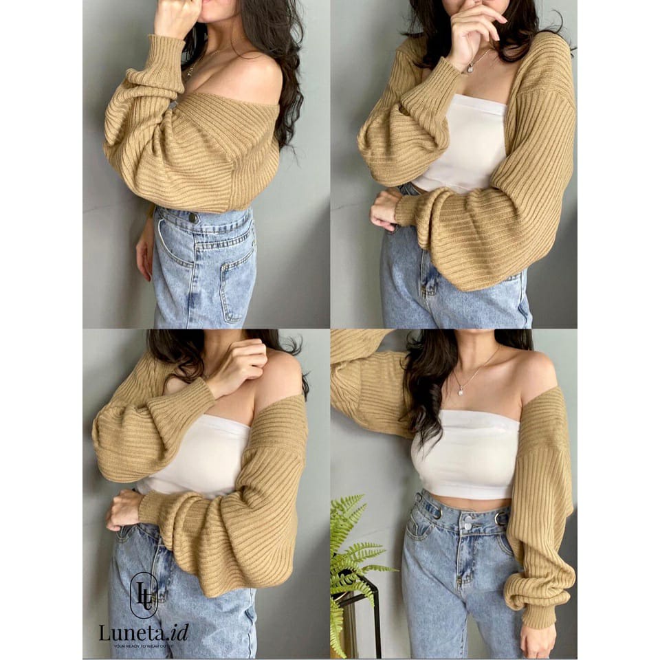 Liam Oversize Crop Cardigan / Bolero / Outer Knit Premium / Crop Cardi