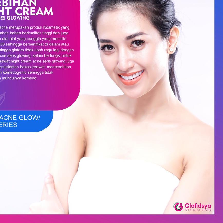 KreasiNusantara[LR 015]|Night Cream Acne series Glowing 10gr | Glafidsya | Skincare | Kosmetik