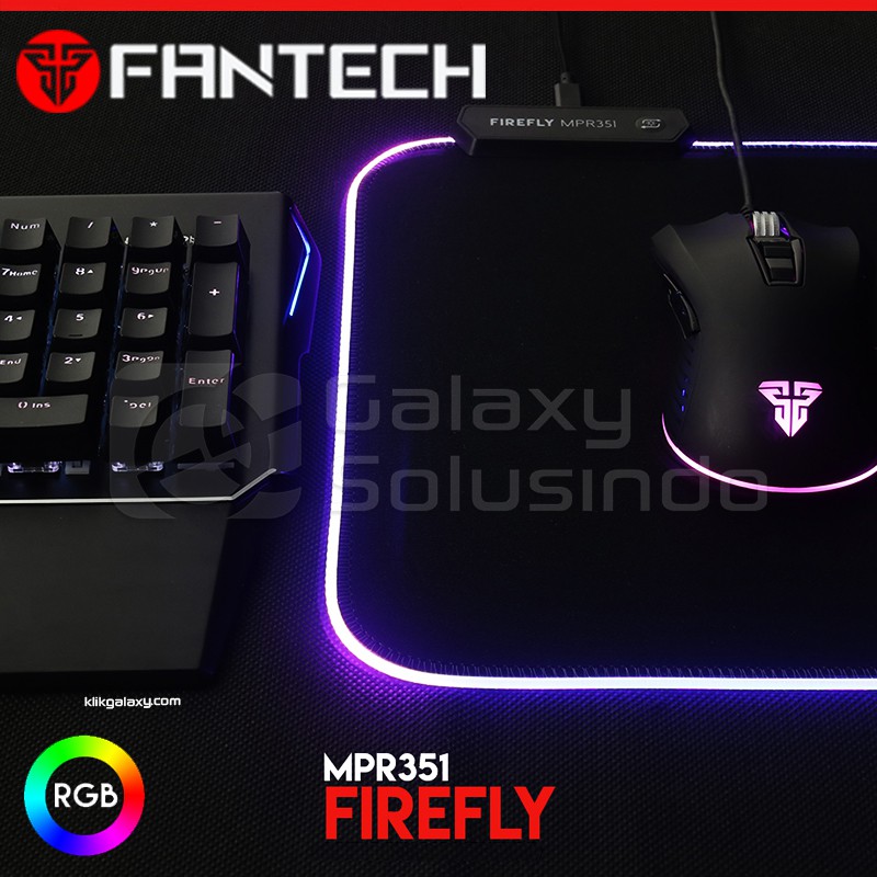 Fantech MPR351 FIREFLY Soft Cloth RGB Gaming MousePad