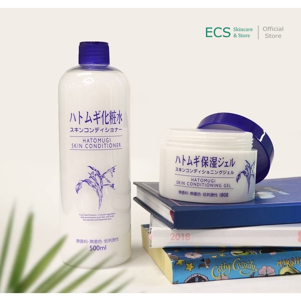 (Original 100% BPOM) Hatomugi Skin Conditioner Lotion 45ml &amp; 500 ml / Gel Cream Conditioning 180 Gram  Fullsize - Toner Lotion &amp; Day/Night Cream Untuk Wajah &amp; Tubuh (Made In Japan Tanpa Pewangi, Tanpa Pewarna, Tanpa Minyak) Hatumugi Hatumogi Hatomogi