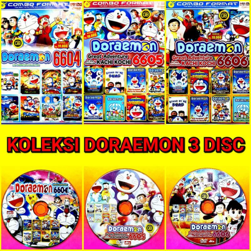 KASET PAKET TERLARIS FILM KARTUN ANAK DORAEMON 3 DISC