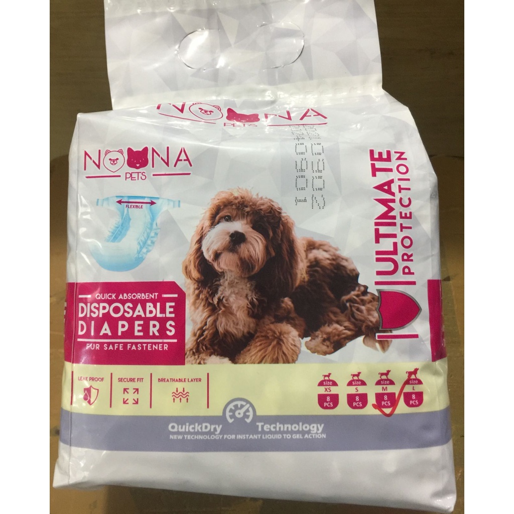 Noona Pets FEMALE Disposable Dog Diaper Pamper Popok KHUSUS Anjing Betina