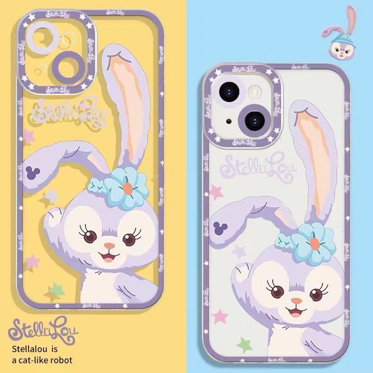 Soft Case TPU Transparan Motif Kelinci Untuk Iphone 13 12 Mini 11 Pro X XR XS Max SE 2020 6 6S 7 8 Plus