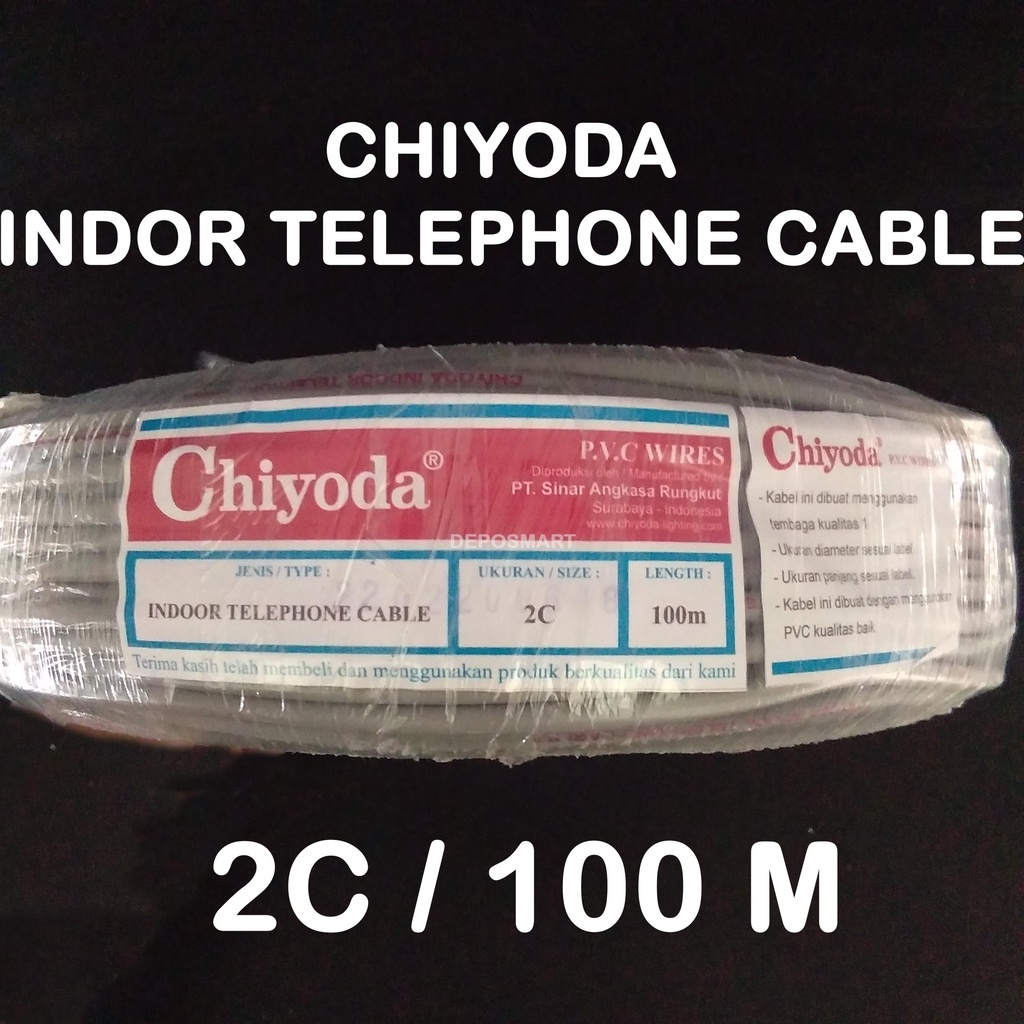 KABEL TELFON CHIYODA 2C 100 METER - PER METER - INDOR TELEPHONE CABLE