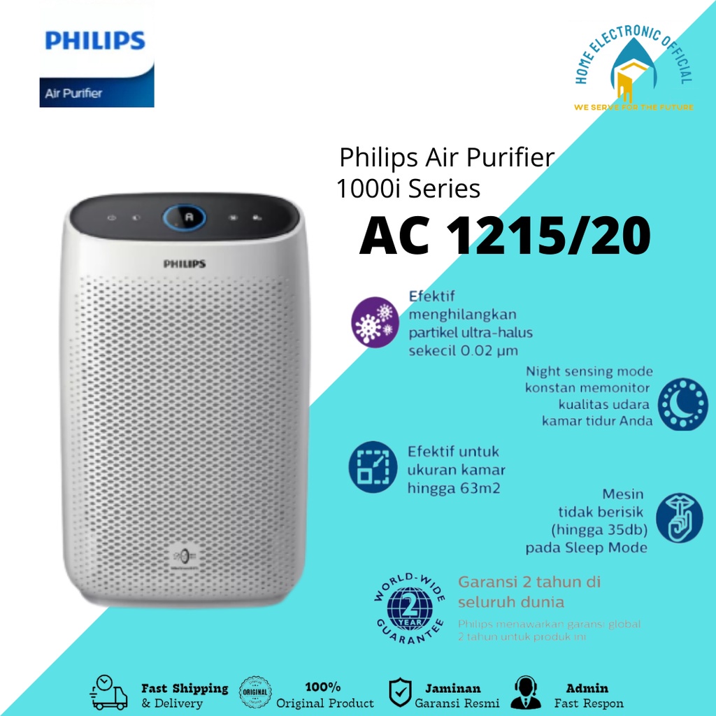 Air Purifier PHILIPS AC-1215 / AC1215 Penyaring Udara Kotor Virus Kuman ORI