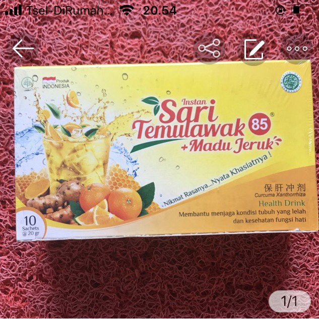 

SARI TEMULAWAK 85 INSTAN -EKSTRA MADU JERUK PRODUK TERBAIK/SARI TEMULAWAK 85 INSTAN -EKSTRA MADU