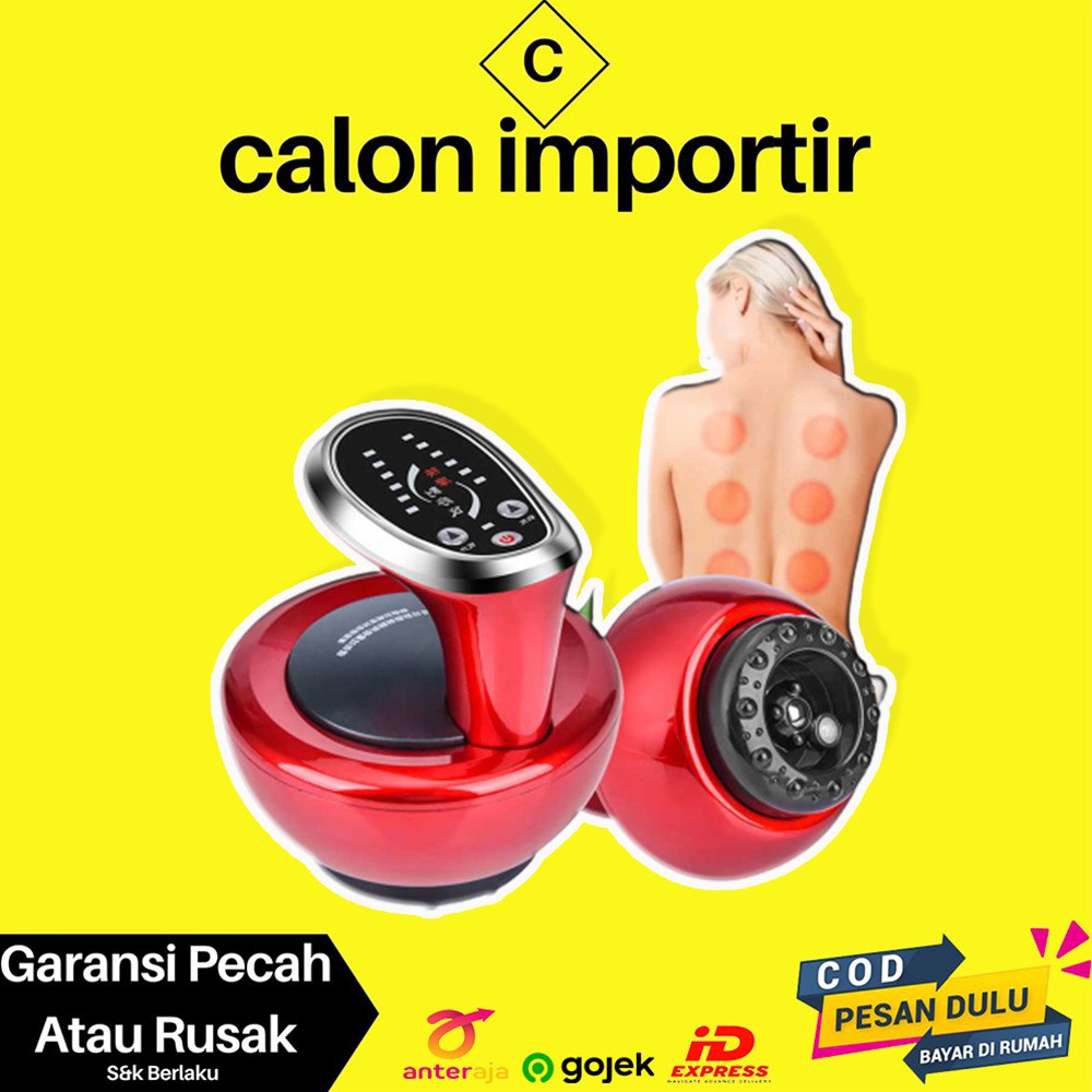 Alat Bekam Kop Cupping Kerokan Listrik Elektrik Pijat Kerikan Bisa Di Cas Ori Murah FREE HERBAL OIL