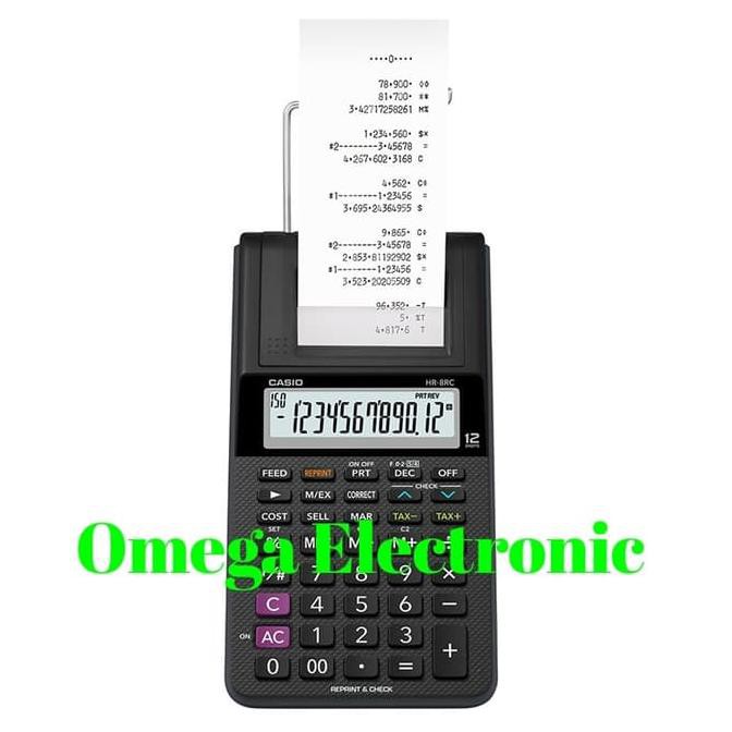 

ITERMURAHl Casio HR 8 RC - Printing Calculator Struk Kalkulator Kasir HR 8RC ICQl