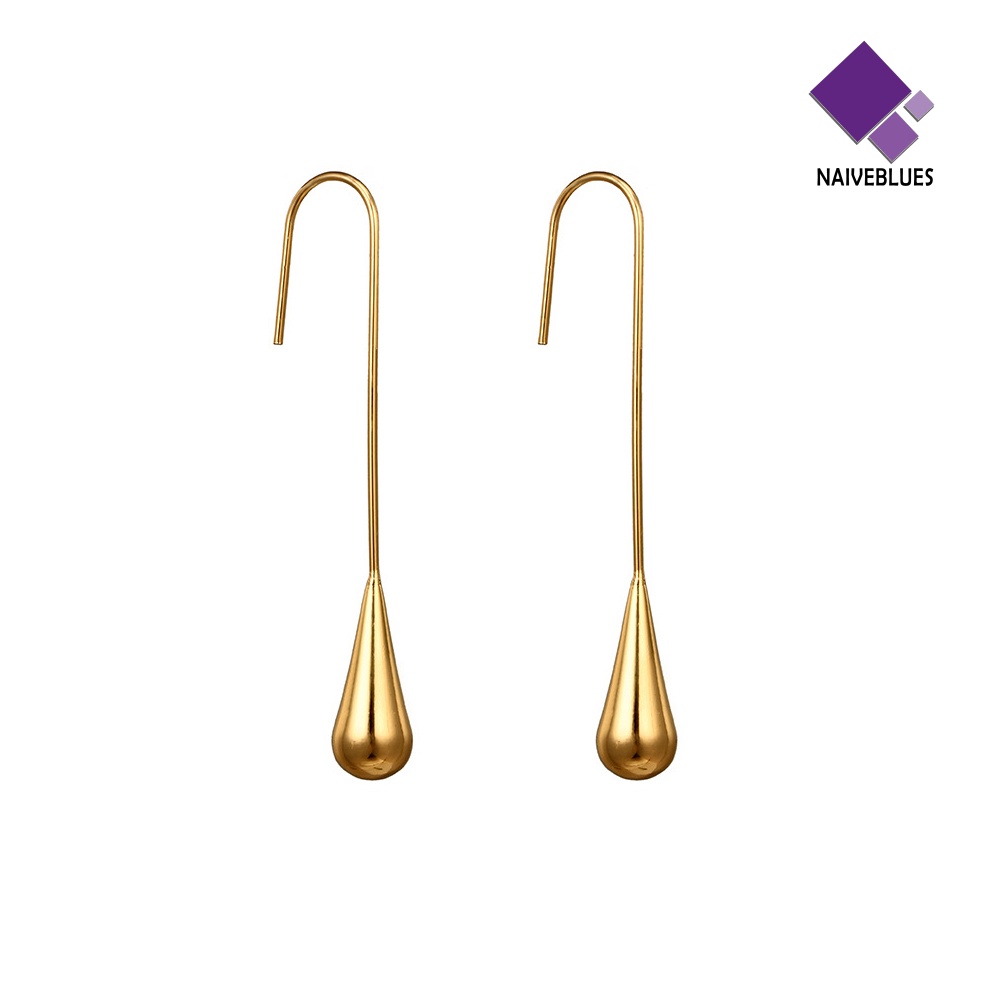 Anting Bentuk Waterdrop Geometris Untuk Wanita Charms