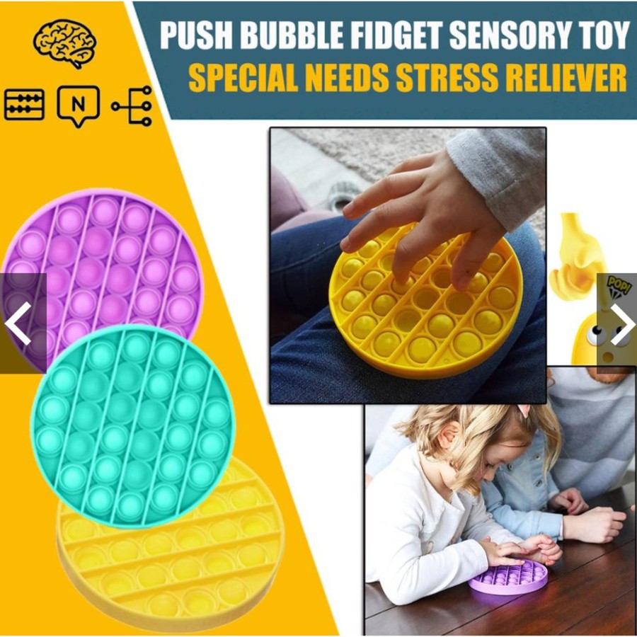[UKURAN 12 CM] POP IT UKURAN BESAR / MAINAN ANAK POP IT WARNA WARNI / POP IT POLOS / POP IT RAINBOW