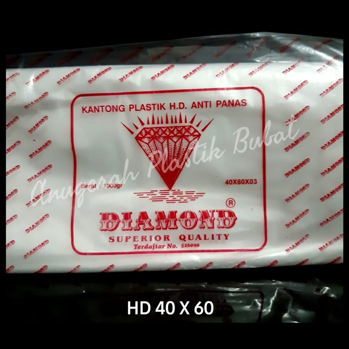 Plastik HD anti panas ukuran 40x60 merk Diamond