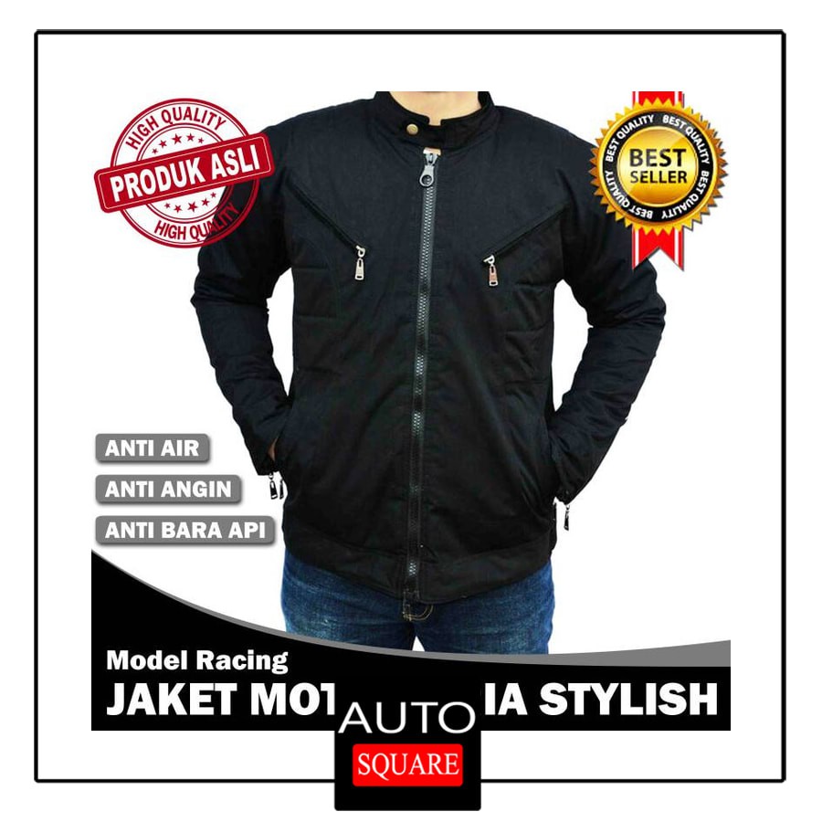 (LARISMANIS) JAKET MOTOR PRIA STYLISH ANTI AIR/ANGIN/BARA API MODEL RACING PREMIUM