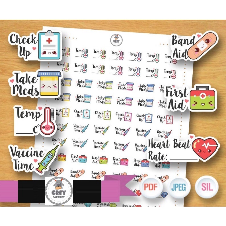 

Stiker Lucu Sticker Stickers Planner - Medical