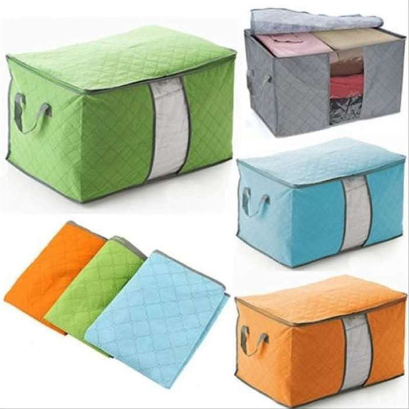 Storage Bag / Box Warna organizer Tempat Penyimpanan Pakaian, Selimut, Bed cover, sprei