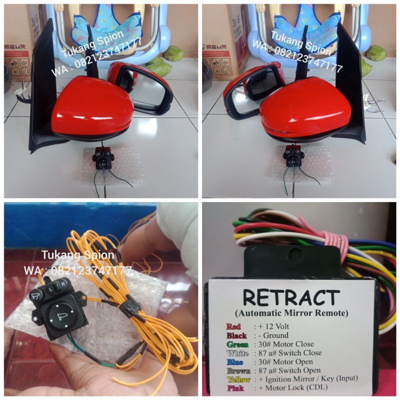 paket upgrade lengkap spion BRIO / MOBILIO ke BRIO RS/MOBILIO RS