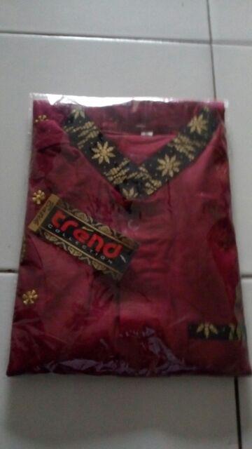 Baju Koko Kombinasi Batik Dan Bordir Ukuran Regular M L Xl