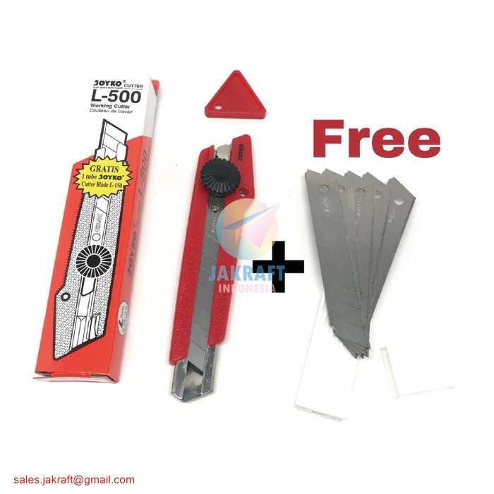 

Cutter JOYKO L-500 Gratis 1 Tube Isi 5 Pisau L-150 + Pemotong Pisau