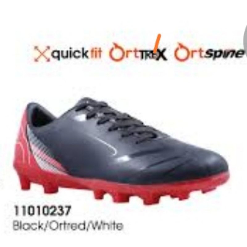 TERBARU SEPATU BOLA ORTUS VULCAN FG BLACK/OTRED
