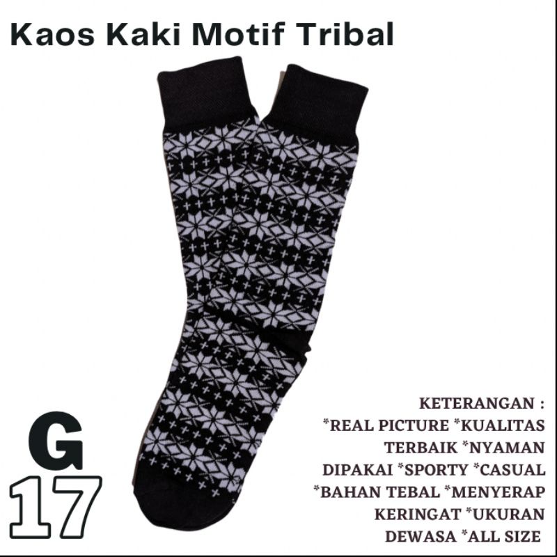G17 Grosir Kaos Kaki Motif Tribal Skate bisa COD Bandung