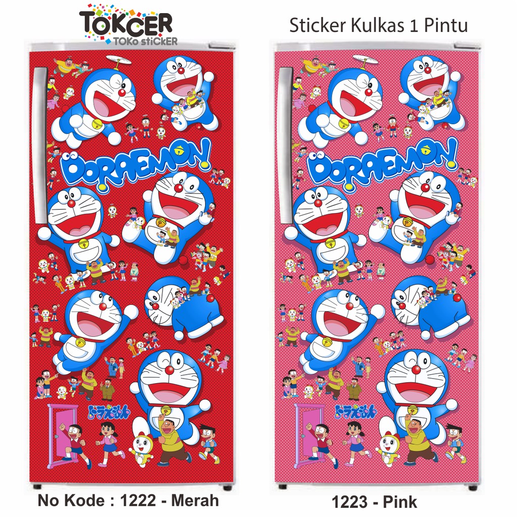 Variasi Stiker Kulkas 1 dan 2 Pintu DORAEMON