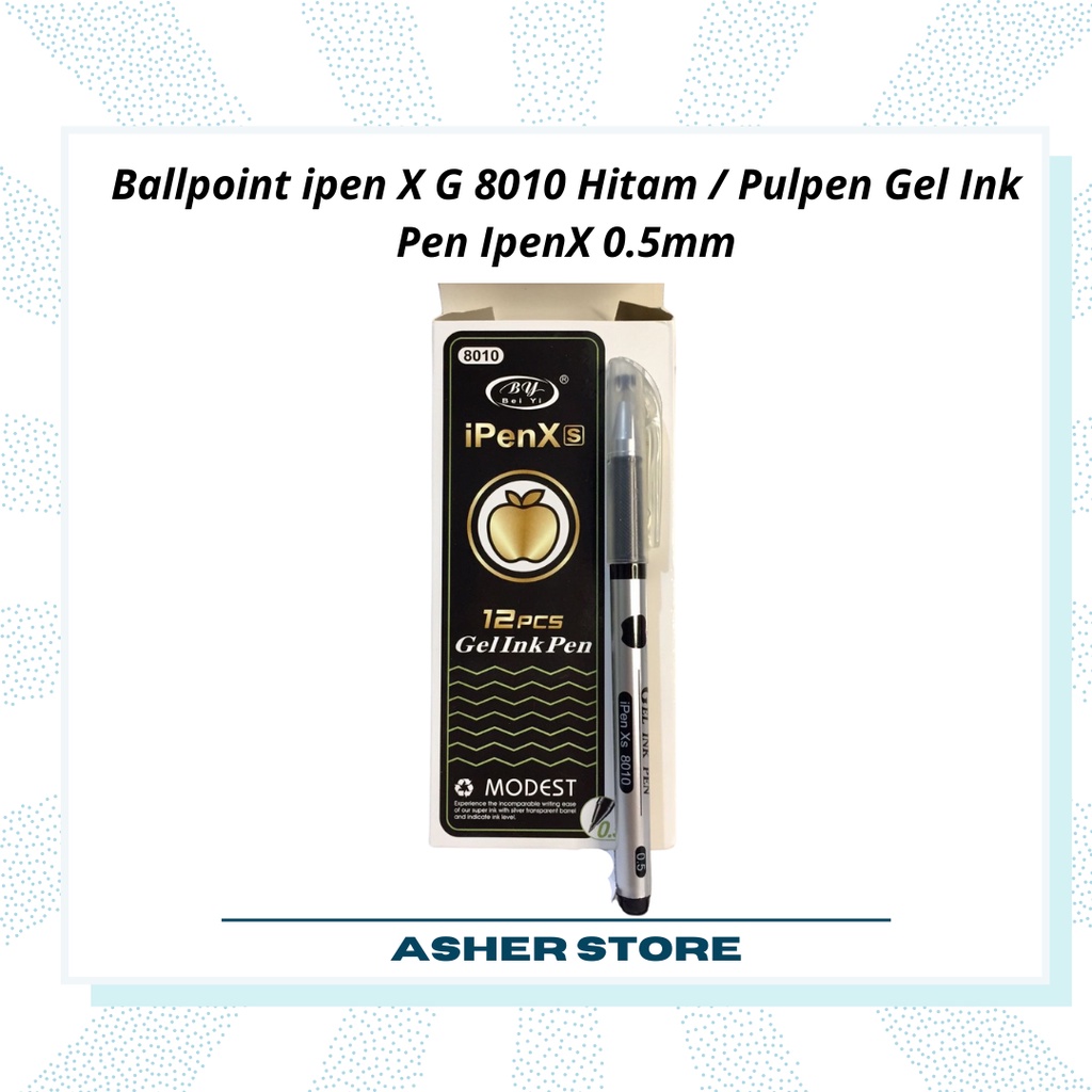 

Ballpoint ipen X G 8010 Hitam / Pulpen Gel Ink Pen IpenX 0.5mm