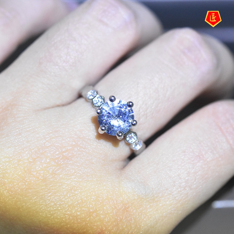 [Ready Stock]Classic Personality Hexagonal Moissanite Ring