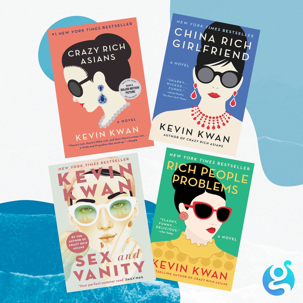 [ENGLISH] KEVIN KWAN BOOKS COLLECTION (CRAZY RICH ASIANS, CHINA RICH GIRLFRIEND, RICH PEOPLE PROBLEMS, SEX AND VANITY)