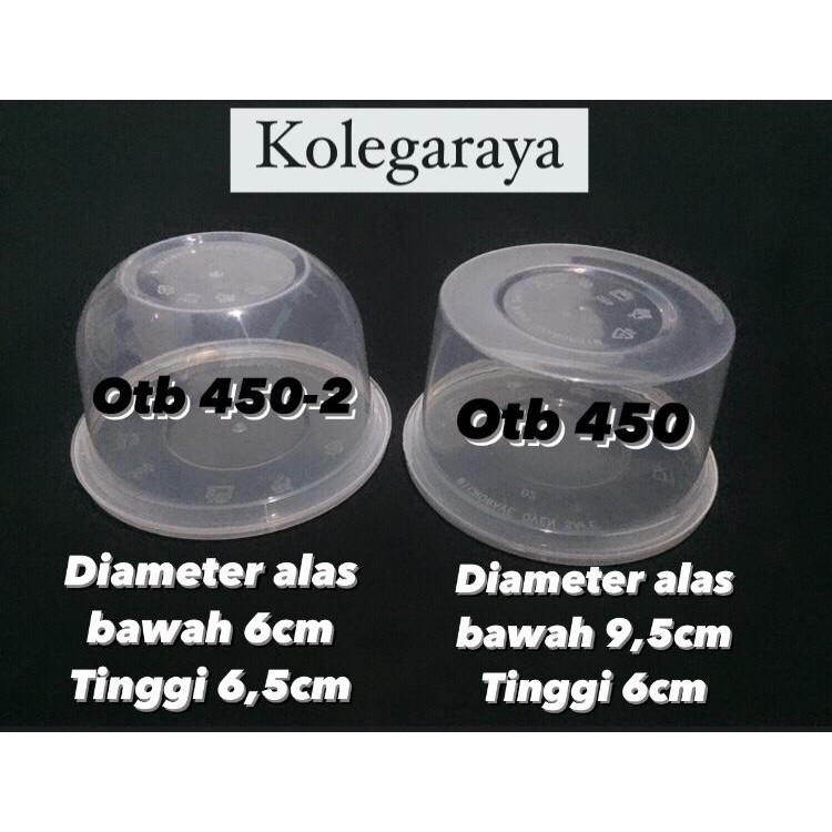 Thinwall Bowl OTB 450ML Wadah Makanan Plastik FoodGrade  Model Mangkok  tutup anti tumpah  ISI25PCS