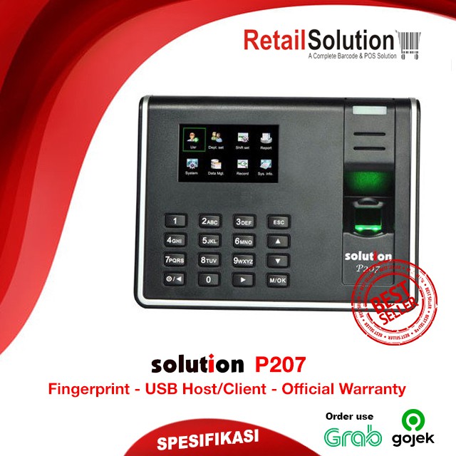 Mesin Absensi Fingerprint SSR - Solution P207 / P-207 / P 207