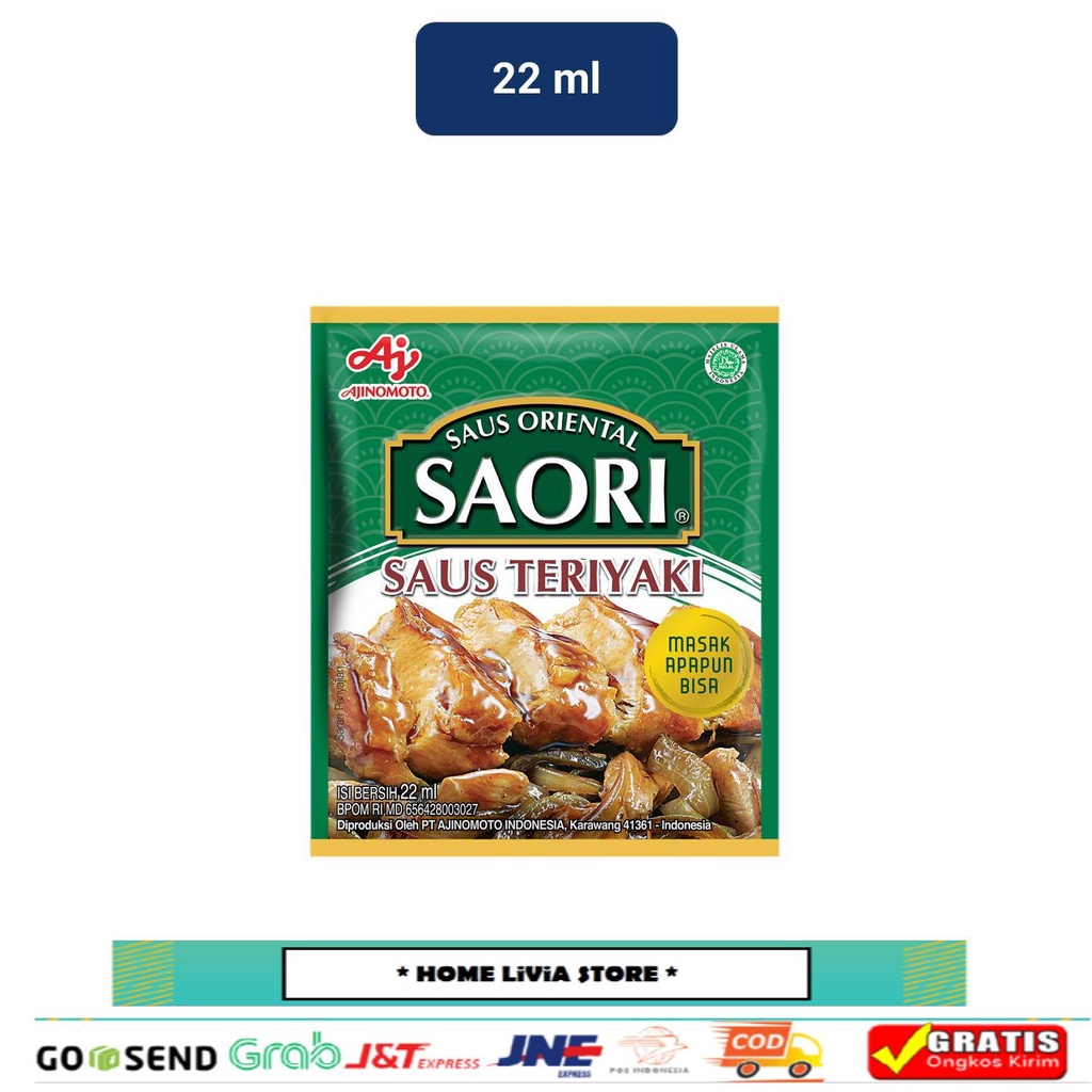 

Saori Saus Teriyaki Sachet 22 ml