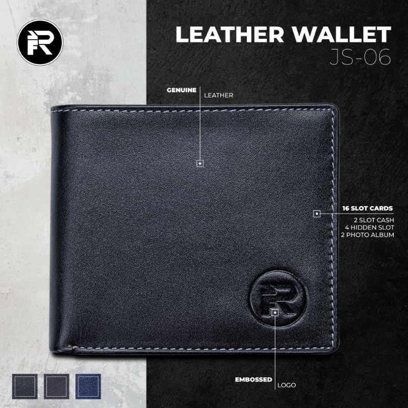 Dompet Pria Bahan Kulit Asli Tekstur Nafa Pori-3