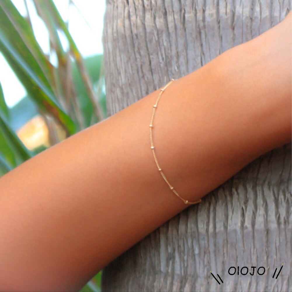 Gelang Tipis Kancing Wanita Gaya Sederhana - Ol