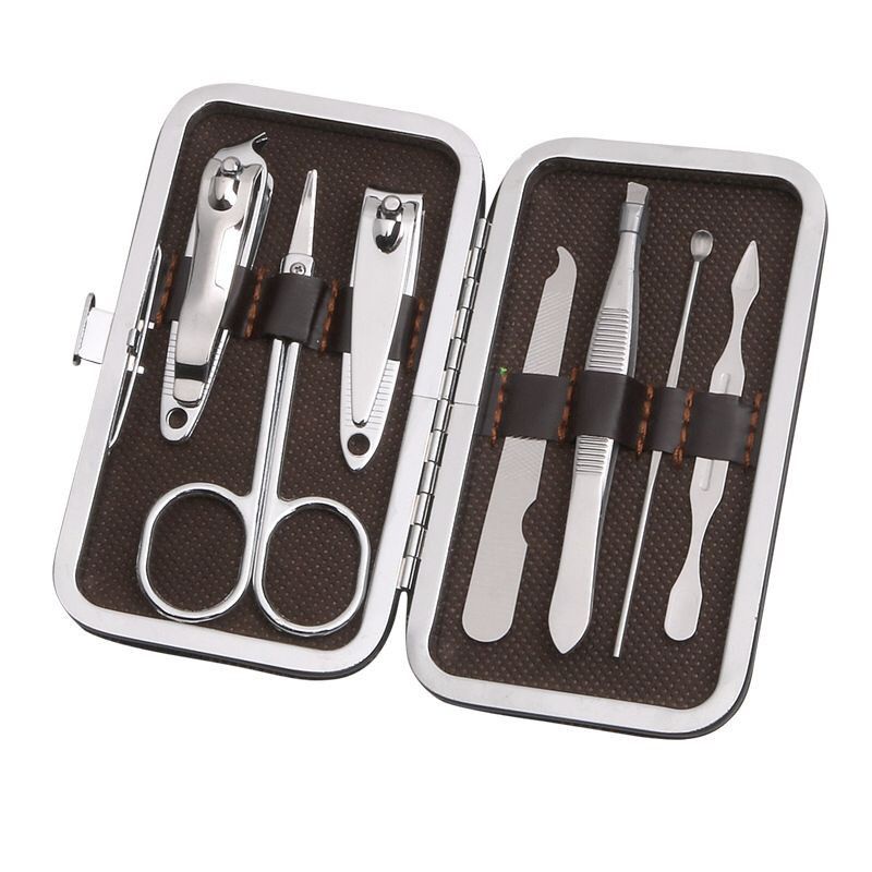 Peralatan Menicure 7in1 Mini Stainless Stell Gunting Kuku Portable