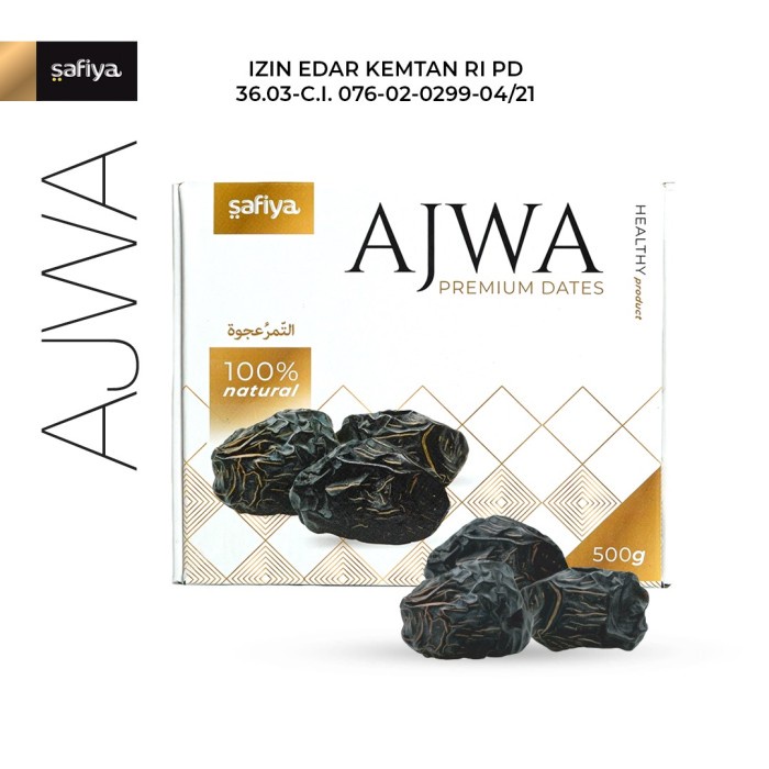 

Kurma Ajwa Madinah 500gr / Kurma Nabi / Premium Dates Original