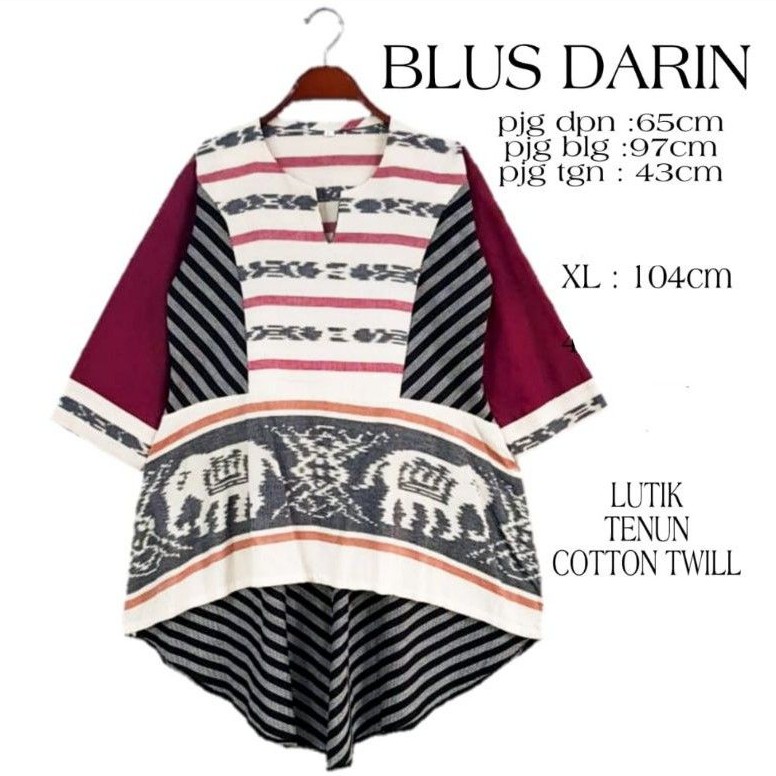 Blus Lurik Batik Tenun XL jumbo bigsize