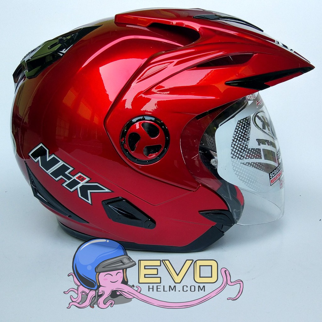 NHK AVIATOR_SOLID RED MAROON (DOUBEL VISOR)