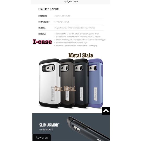 DISKON GALAXY S7 CASE SPIGEN SLIM ARMOR