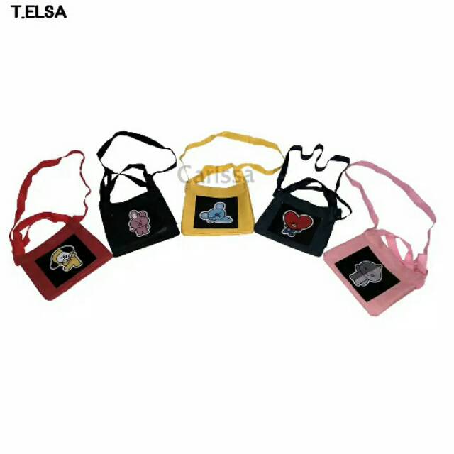 T.ELSA tas tote BT21 BTS kecil kanvas korea murah wanita kekinian