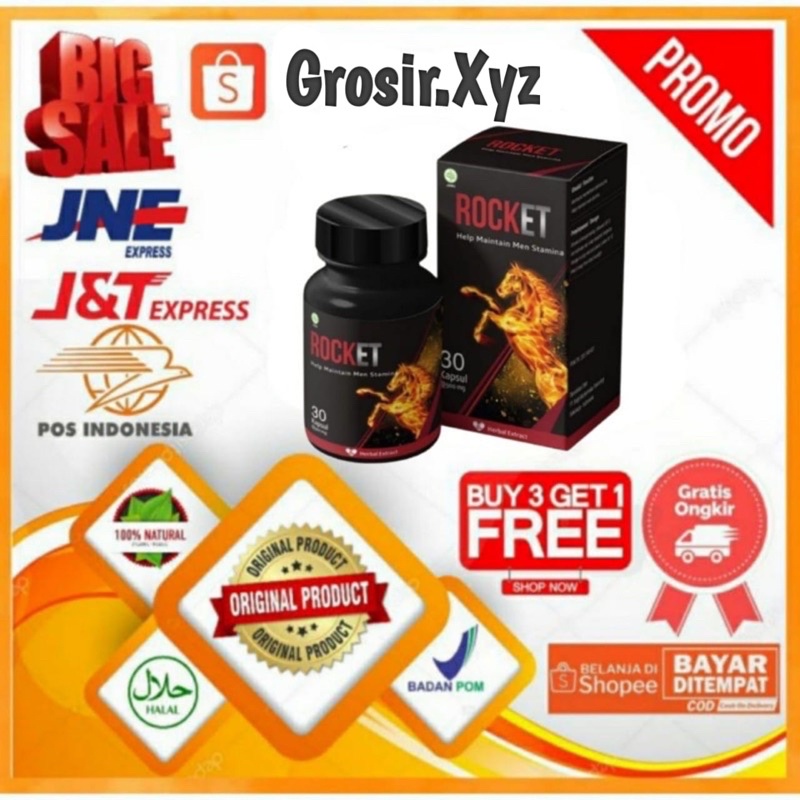 Rocket Isi 30 Kapsul Obat Herbal Stamina Pria Shopee.Herbal