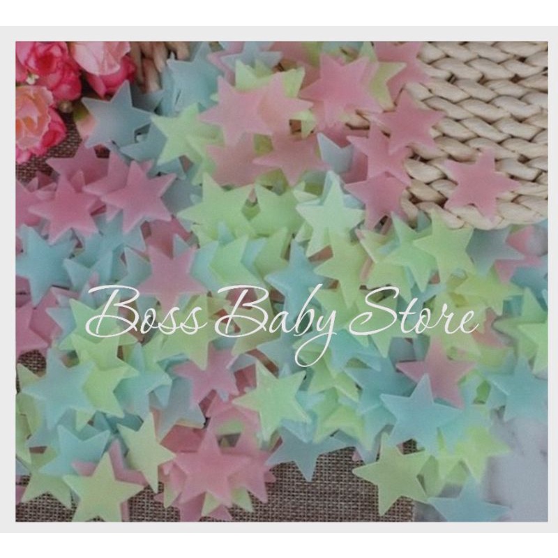 

Stiker Bintang Nyala 100 pcs Glow in the dark