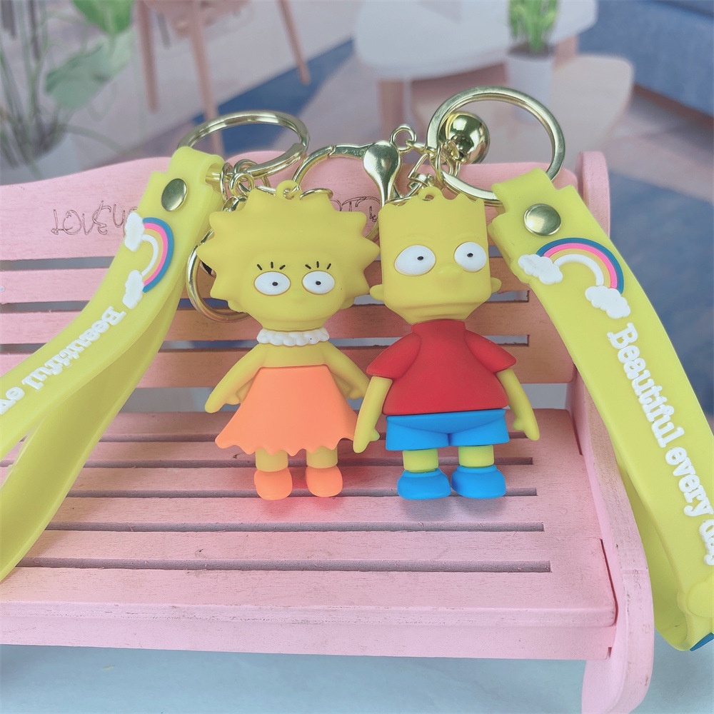 Gantungan Kunci Boneka Kartun Simpsons Untuk Aksesoris Tas