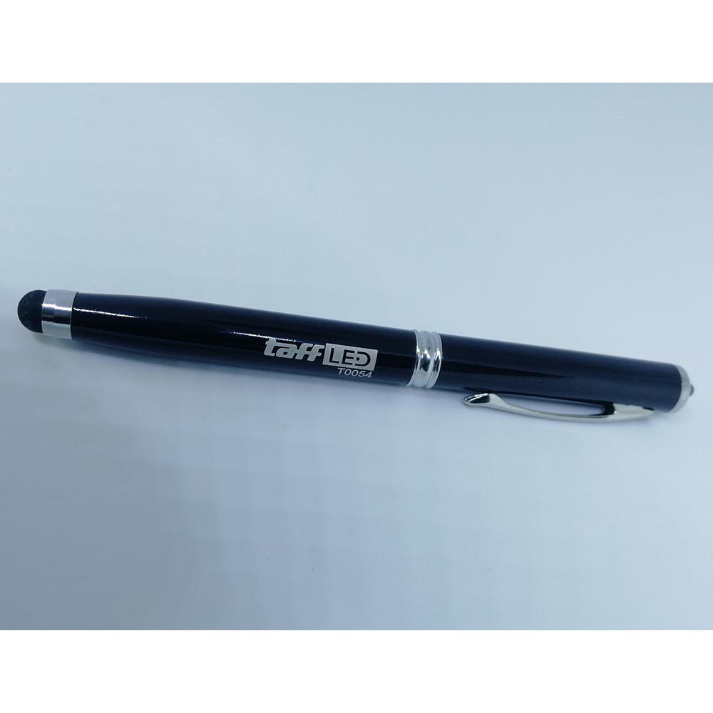 TaffLED 4 in 1 Senter + Laser Pointer + Pen + Stylus - T0054 - Black